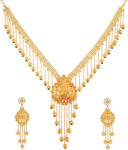 Efulgenz Indian Jewelry Sets for Women Bollywood Necklace Wedding Bridal Tassel Choker Collar Necklace Earrings Fashion Jewelry Set in Saudi Arabia