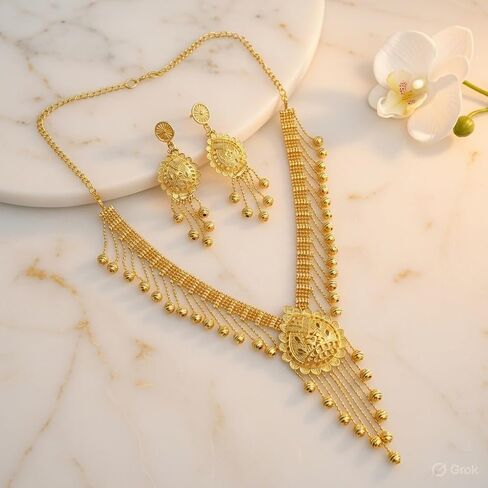 Efulgenz Indian Jewelry Sets for Women Bollywood Necklace Wedding Bridal Tassel Choker Collar Necklace Earrings Fashion Jewelry Set in Saudi Arabia