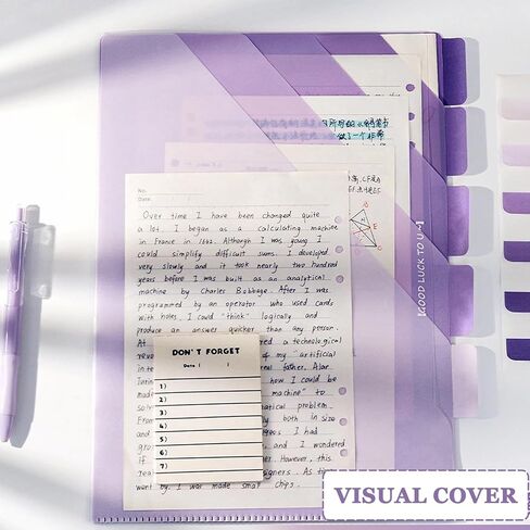 MIUPOO Poly Project Organizer,Documents Project Pockets,Office PocketFile,Clear Plastic File Folder Sleeves,L Shaped File Jackets,Blue and Purple Set of 2. in Saudi Arabia