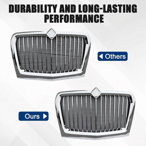 Chrome Grill Grille with Bug Screen Compatible with 2018-2023 International LT625 Front Bumper Grille 4039860C93 (Chrome) in Saudi Arabia
