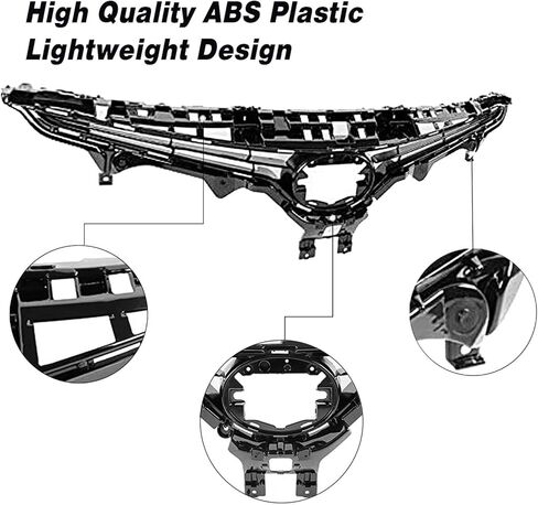 Bewild Front Bumper Grille Grill Fit for 2018 2019 2020 Toyota Camry SE XSE Front Bumper Upper Hood Grille in Saudi Arabia