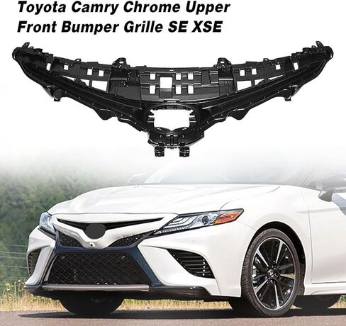 Bewild Front Bumper Grille Grill Fit for 2018 2019 2020 Toyota Camry SE XSE Front Bumper Upper Hood Grille in Saudi Arabia