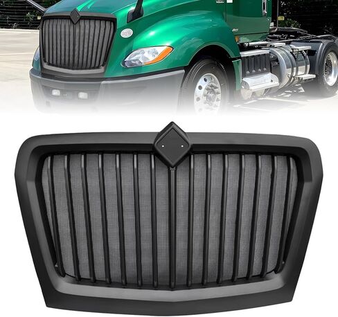 Chrome Grill Grille with Bug Screen Compatible with 2018-2023 International LT625 Front Bumper Grille 4039860C93 (Chrome) in Saudi Arabia