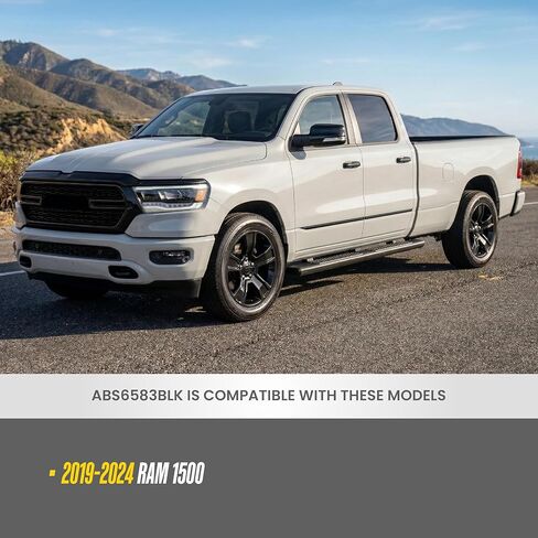 Chrome Delete Black Front Grille Overlay with Secure Adhesive Tape for 2019-2024 Ram 1500 | Easy Installation - No Tools Needed | US Patented in Kuwait