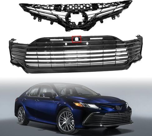 Bewild المصد الأمامي العلوي للشواية السفلية مع فتحات مناسبة لـ 2021 2022 Toyota Camry LE XLE in Saudi Arabia