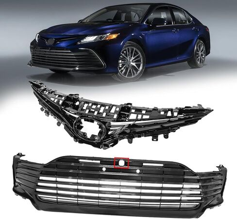 Bewild المصد الأمامي العلوي للشواية السفلية مع فتحات مناسبة لـ 2021 2022 Toyota Camry LE XLE in Saudi Arabia