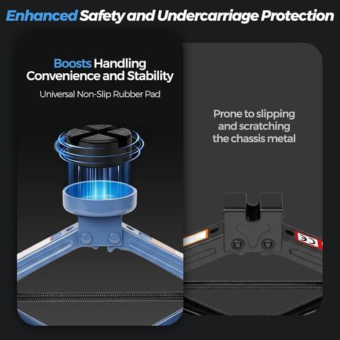 مقبس مقص Larbanke 2.5T، مع وسادة مطاطية Tesla ووسادة مطاطية عالمية، طقم رافعة السيارة مع مفتاح ربط، نطاق رفع من 4 بوصات - 15.75 بوصة، مناسب لنماذج Tesla والعالمية in Kuwait