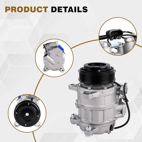 64529216466 Air Conditioner AC Compressor with Clutch Compatible with BMW X5 320i 328i 428i 528i 535i 228i 328d 535d 740Ld GT xDrive Gran Coupe 64529399059,64529330825 in Kuwait