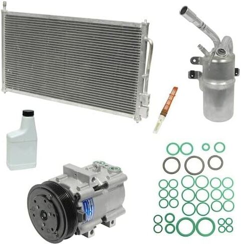 A/C Compressor Kit with Condenser - Compatible with 2005-2007 Ford Focus (with 3/4 Outlets) from 3/16/2005 in Saudi Arabia