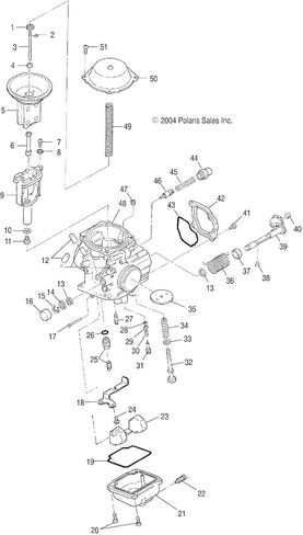 مجموعة المكربن ​​Polaris ATV، 34 مم، قطعة OEM الأصلية 1253493، الكمية 1 in Saudi Arabia