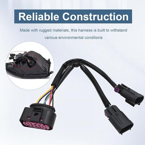 2 Pack Projector Headlight Conversion Harness Replacement for Dodge Ram Truck 2009-2018, for Ram Truck 2009-2018 Conversion Quad Housing to Projector Headlight Wiring Harnesses in Saudi Arabia