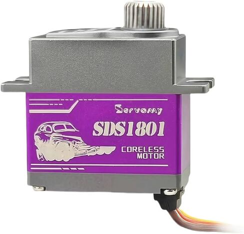 SERVOMY-SDS1801, 8.5Kgf.cm 0.07sec 8.4v, Coreless High Torque Digital Micro Servo Motor Upgrade, IP67 Waterproof, Metal Gear Aluminium Case, for TRX4M Lock&Shift, Scx10 III Disconnected, 1/18 1/24 RC in Kuwait