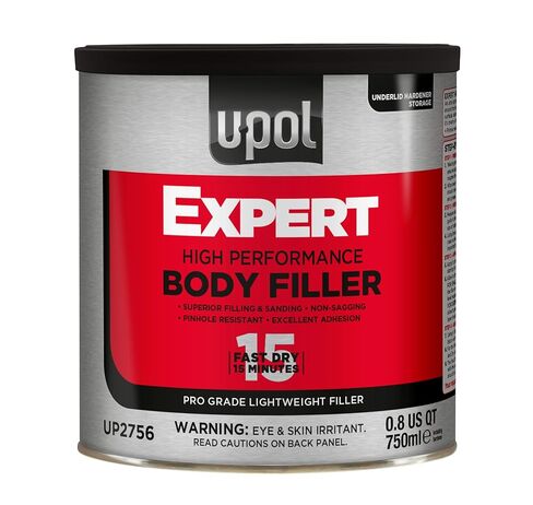 U-POL Expert High Performance Body Filler, Lightweight, Waterproof Automotive Filler, Repairs Dents & Scratches, White, 757ml in Saudi Arabia