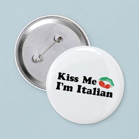 CafePress Kiss Me I'm Italian Button 2.25" Round Pinback Button in Saudi Arabia