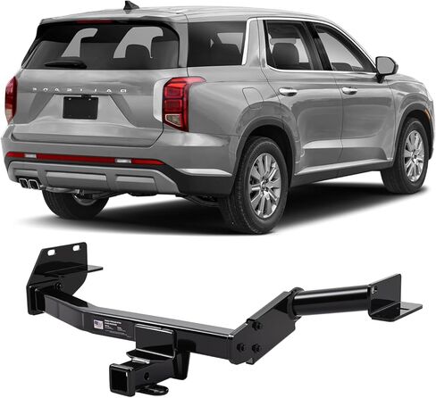 Class 3 Trailer Hitch with 2-Inch Receiver, Fits 2020–2025 Kia Telluride & Hyundai Palisade | 5,000 lbs GTW / 750 lbs TW | 6,000 lbs WD Capacity | Heavy-Duty Carbon Steel, Modular Bolt-On in Kuwait