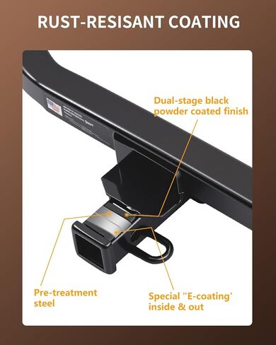 Class 3 Trailer Hitch with 2-Inch Receiver, Fits 2020–2025 Kia Telluride & Hyundai Palisade | 5,000 lbs GTW / 750 lbs TW | 6,000 lbs WD Capacity | Heavy-Duty Carbon Steel, Modular Bolt-On in Kuwait