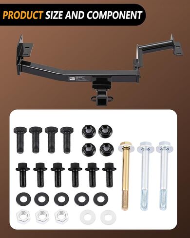 Class 3 Trailer Hitch with 2-Inch Receiver, Fits 2020–2025 Kia Telluride & Hyundai Palisade | 5,000 lbs GTW / 750 lbs TW | 6,000 lbs WD Capacity | Heavy-Duty Carbon Steel, Modular Bolt-On in Kuwait