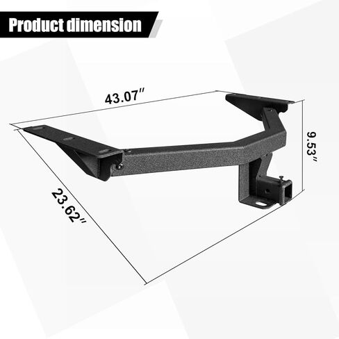 GNG 2" Hitch Receiver Compatible with 2014-2020 Acura MDX / 2016-2022 Honda Pilot Receiver, Steel Black Textured, Trailer Hitch in Kuwait