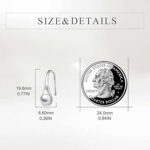 925 Sterling Silver White Freshwater Cultured Pearl Tear Drop Earring Jewelry Gifts for Women in Saudi Arabia