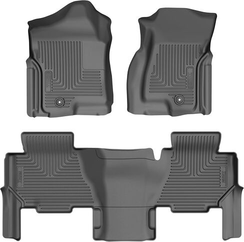 Husky Liners Weatherbeater Floor Mats | Fits 2003-2006 Cadillac Escalade ESV; 2000-2006 Chevrolet Suburban & GMC Yukon XL 1500 & 2500 | Front & 2nd Row, 3-pc Black - 93581 in Kuwait