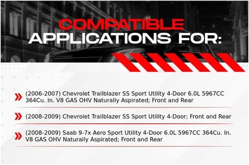 R1 Concepts Front and Rear Brake Kit For 2006-2009 Chevrolet Trailblazer, 2008-2009 Saab 9-7x| Drilled Slotted Brake Rotors| Optimum OEP Brake Pads and Rotors Kit| Hardware included in Kuwait