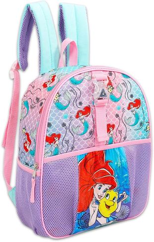 Disney The Little Mermaid Backpack and Lunch Box - Bundle with 16" Ariel Backpack, Lunch Bag, Pencil Holder, Water Bottle, Stickers, More | Little Mermaid School Bag for Girls Set in Saudi Arabia