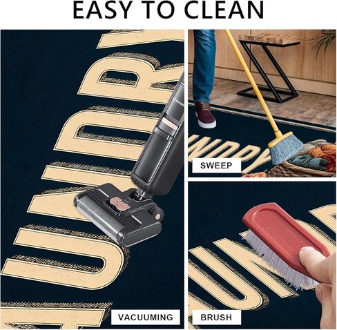 Runner Rug 20x47 inch, Non-Slip Waterproof Laundry Room Rug,Spring Summer Holiday Kitchen Runner with Festive Designs,Indoor Decorative Mat for Home (Laundry, 20x47 inch) in Saudi Arabia
