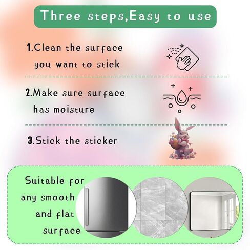 ملصقات نافذة عيد الفصح أرنب الجزرة مزدوجة الجانب الزجاج الشارات 80 قطعة عيد الفصح سعيد المنزل مكتب مدرسة متجر عرض زخارف الحفلات in Kuwait