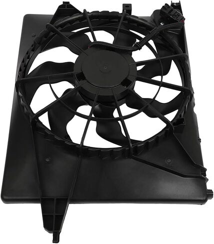 621-493 LINNCAS مروحة تبريد الرادياتير مناسبة لـ 2010 2011 2012 لشركة Hyundai لسانتا في 2011 2012 2013 2014 2015 لكيا لتجميع مروحة المبرد سورينتو باللون الأسود in Kuwait