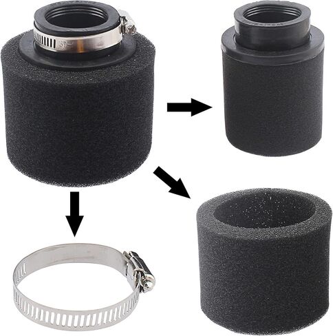 2Pcs Universal 41mm 42mm 43mm Black Double Foam Pod Performance Filter for 50cc - 90cc 110cc 125cc ATV Quad Scooter Go Kart Moped Pit Dirt Super Bike in Saudi Arabia