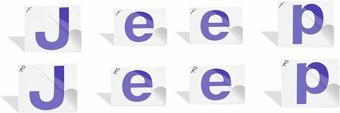 Reflective Concepts - 2015-2023 Jeep Renegade - Jeep Front and Rear Emblem Overlay Decal Stickers - (Color: Purple) in Saudi Arabia