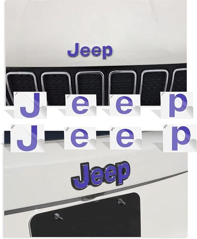 Reflective Concepts - 2015-2023 Jeep Renegade - Jeep Front and Rear Emblem Overlay Decal Stickers - (Color: Purple) in Saudi Arabia