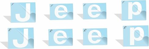 Reflective Concepts - 2015-2023 Jeep Renegade - Jeep Front and Rear Emblem Overlay Decal Stickers - (Color: Purple) in Saudi Arabia