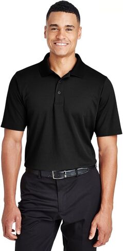 Devon & Jones CrownLux Performance™ Men's Plaited Polo XL BLACK in Kuwait