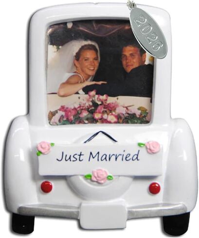 Our First Christmas Ornament, Wedding Gifts for Couples 2024, Just Married with Mr and Mrs, Cute Hot Cocoa Design, Couples First Christmas Ornament in Gift Box in Saudi Arabia