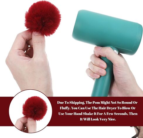 100 Pcs Colorful Pom Poms Keychain Bulk Pompoms Keychains Fuzzy Ball Keyring Thank You Gifts for Women Girls DIY (2.4 Inch) in Kuwait