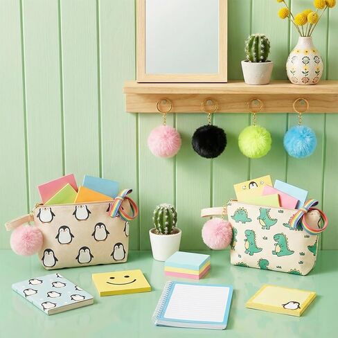 100 Pcs Colorful Pom Poms Keychain Bulk Pompoms Keychains Fuzzy Ball Keyring Thank You Gifts for Women Girls DIY (2.4 Inch) in Kuwait