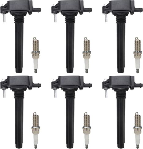 UF648 Ignition Coil & Spark Plug for Dodge Charger Grand Caravan Challenger Journey Durango Chrysler 200 300 Ram 1500 Cherokee Wrangler 2011 2012 2013 2014 2015 2016 2017 2018 2019 2020 2021 2022 2023 in Kuwait