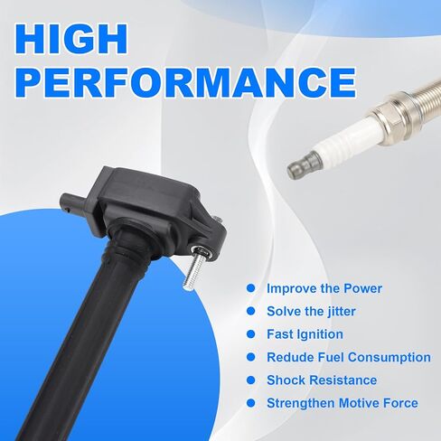 UF648 Ignition Coil & Spark Plug for Dodge Charger Grand Caravan Challenger Journey Durango Chrysler 200 300 Ram 1500 Cherokee Wrangler 2011 2012 2013 2014 2015 2016 2017 2018 2019 2020 2021 2022 2023 in Kuwait