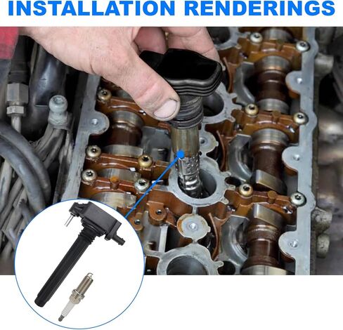UF648 Ignition Coil & Spark Plug for Dodge Charger Grand Caravan Challenger Journey Durango Chrysler 200 300 Ram 1500 Cherokee Wrangler 2011 2012 2013 2014 2015 2016 2017 2018 2019 2020 2021 2022 2023 in Kuwait