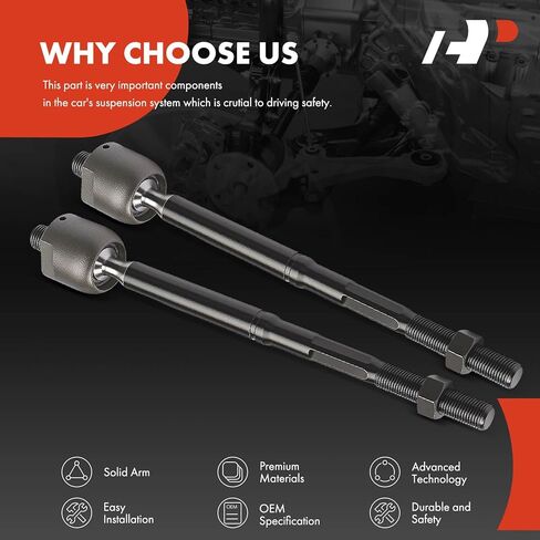 A-Premium 2 x Front Inner Tie Rod Ends, Compatible with Toyota Yaris 2004-2005, Echo 2000-2005, with Manual steering in Saudi Arabia