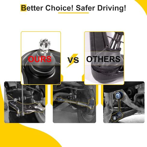 New 10PC Front Inner Outer Tie Rod End & Boot Sway Bar Link for 2004-2007 for Toyota for Highlander 2007-2009 for Lexus RX350 2004-2006 for Lexus RX330 in Kuwait