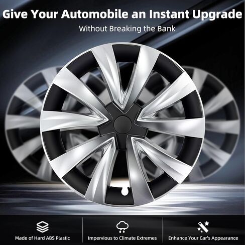 4 قطعة 18 بوصة غطاء العجلة للنموذج 3 (2017 2018 2019 2020 2021 2022 2023) Hubcaps فضي أسود 18 "محور العجلة يغطي للنموذج 3 حافة غطاء كامل in Saudi Arabia