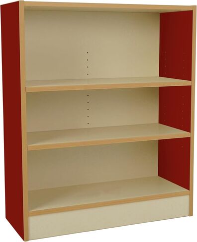 FDP Laminate 5-Compartment Storage Cabinet 24 inch Height; Organize Books, Toys, Games, Art Supplies, Durable, Sturdy Furniture for Home, Daycare, Preschool, Classroom - Almond/Blue in Kuwait