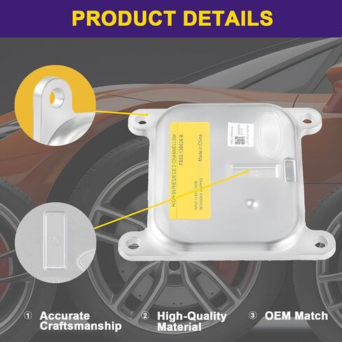 FB5Z13C788B LED Headlight Module Compatible with Ford Explorer 2.3L 3.5L 2016 2017 2018 2019 Replace FB53-13B626-B FB5Z-13C788-B in Kuwait