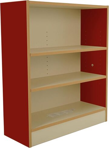 FDP Laminate 5-Compartment Storage Cabinet 24 inch Height; Organize Books, Toys, Games, Art Supplies, Durable, Sturdy Furniture for Home, Daycare, Preschool, Classroom - Almond/Blue in Kuwait