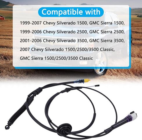 12477640 Automatic Transmission Gear Shifter Cable Replacement Compatible with 1999-2007 Chevrolet Silverado GMC Sierra 1500 2500 3500 Classic in Saudi Arabia