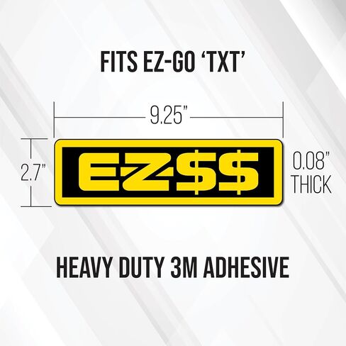 شعار استبدال شارة EZ-GO TXT لعربة الجولف EZ-GO TXT - خيارات ألوان متعددة - تصميم بسيط - صنع في الولايات المتحدة الأمريكية - الحجم 9.25 بوصة × 2.7 بوصة in Kuwait