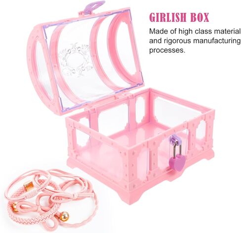 IMIKEYA Treasure Chest: Jewelry Storage Box Decorative Treasure Box with Lock Chest Storage Case Container for Girls Kids Boys for Props Party Favors Decoration (color Random) in Saudi Arabia