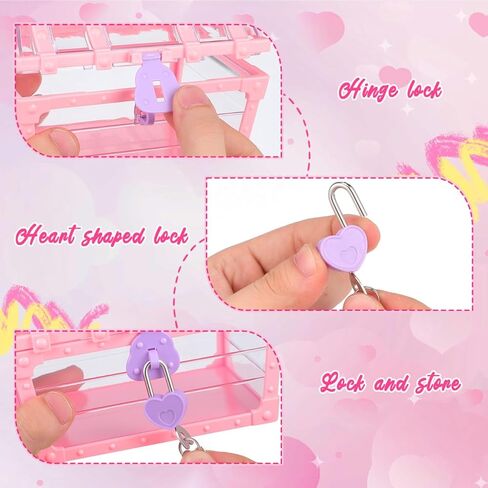 IMIKEYA Treasure Chest: Jewelry Storage Box Decorative Treasure Box with Lock Chest Storage Case Container for Girls Kids Boys for Props Party Favors Decoration (color Random) in Saudi Arabia
